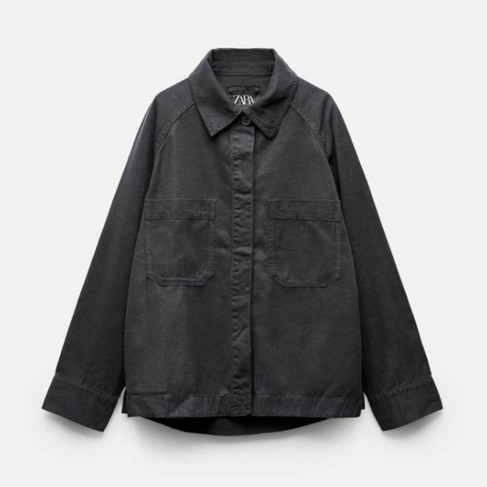 Zara Oversized Pockets Overshirt ZW Collection